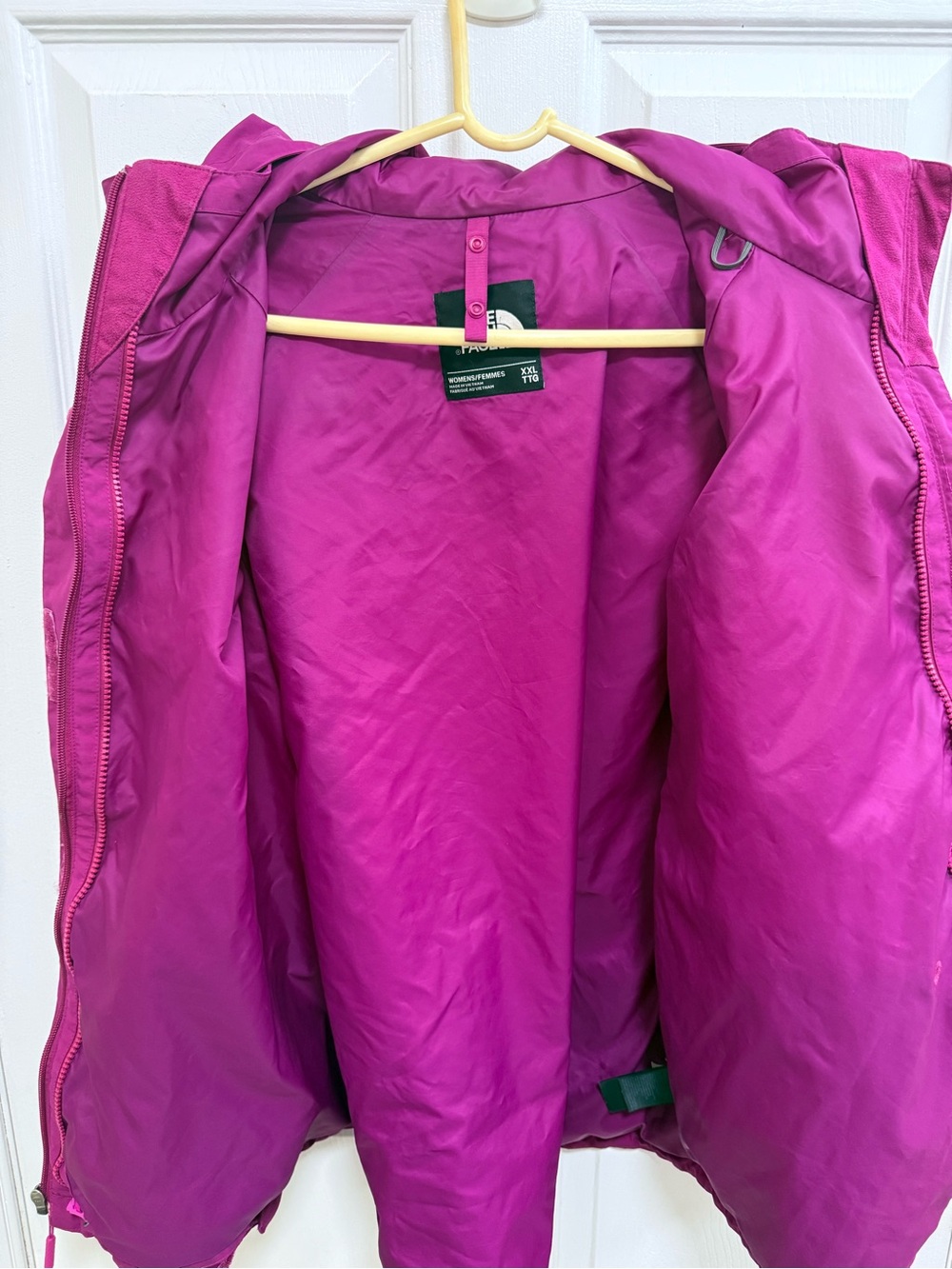 The North Face Women's HyVent Full Zip Magenta Hooded Shell Jacket, Size XXL - Picture 10 of 10